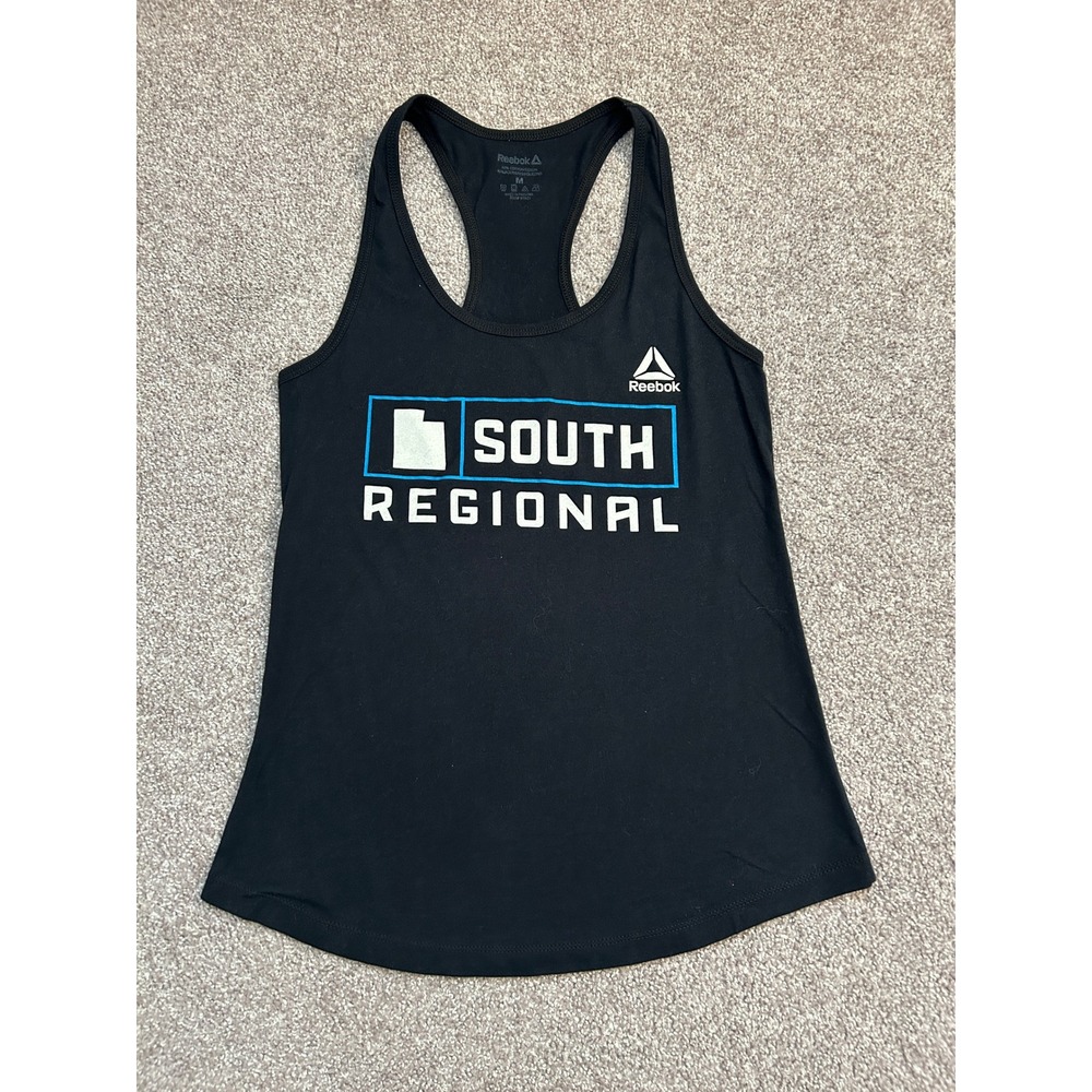 Reebok CrossFit Games Tank Top Womens Medium Black Excellent 2018 South Regional